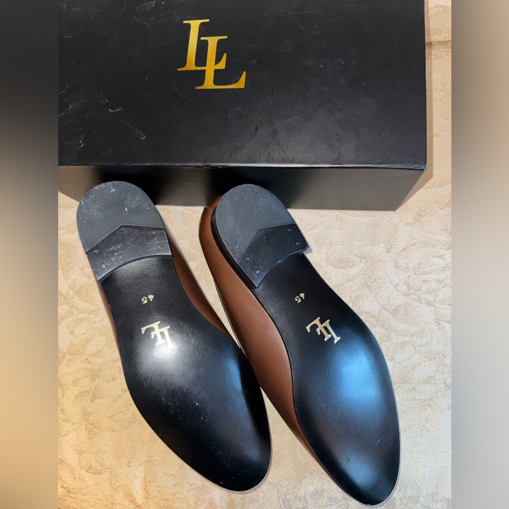Brown Leather London London Loafers NWOT - Picture 3 of 6
